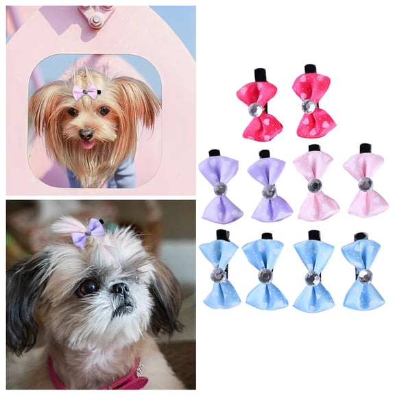 Cute Bows Hairpin Pet Dog Puppy Cat Bows Hairpin Pet Hair Clips Beauty Supplies