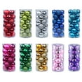 thumbnail image 4 of EFINNNY 24 Pcs Christmas Decorations Ornaments, 3 Styles Christmas Tree Balls, 1.18 inches Shatterproof Ornaments Set for Outdoor Indoor Holiday Wedding Party, 4 of 4