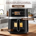 thumbnail image 3 of 6-Quart Air Fryer, 8-in-1 Electric Hot Air Oven with LED Touchscreen, Non-stick Fry Basket, 1350W Power, 360 ° Hot Air Circulation, Heat-insulated Handles, Black, 3 of 8