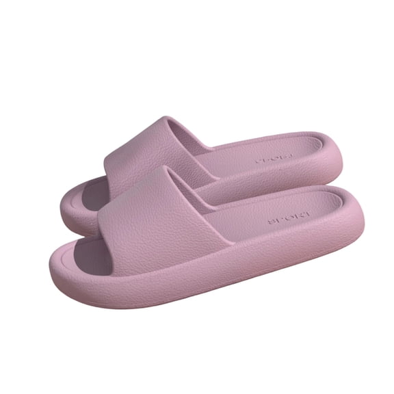 Xfvqtps Couples Shower Shoes Quick Drying Lightweight Non Slip Soft Sole Solid Color Breathable EVA Slide Shower Slippers House Slipper for Bathroom Indoor Outdoor Purple