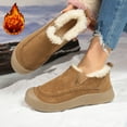 thumbnail image 5 of CAICJ98 Women Boots Winter 2025 Warm Lined Suede Orthopedic Non Slip Ankle Boots Slip on Outdoor Short Booties Lightweight Walking Shoes Fashion Snow Boots Women (Brown,Size 7.5), 5 of 9
