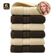 thumbnail image 2 of Twfbrm 6 Pack Premium Hand Towels - 100% Cotton Turkish Hand Towels Highly Absorbent & Quick Dry Face Towels, 400GSM Ultra Soft Microfiber Bath Towels for Beach Gym Shower Hotel and Spa, 13.3"x29", 2 of 9