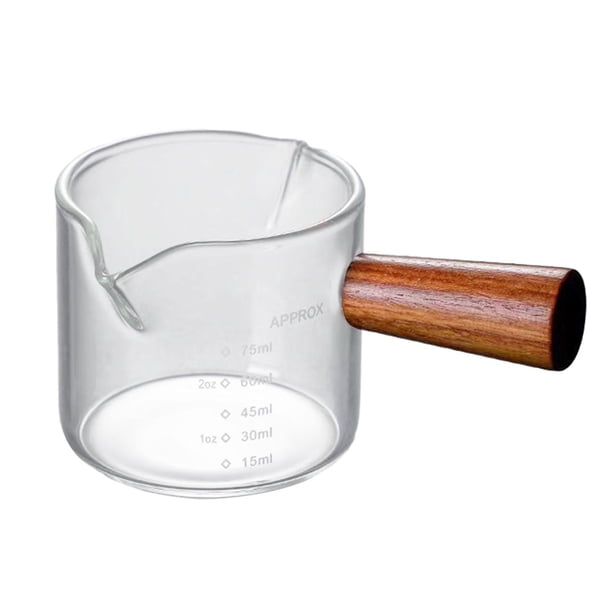 Jarra de vidrio medidora de Espresso, jarra medidora, taza de leche, escala precisa, taza de café multifuncional para Bartending, 100ml