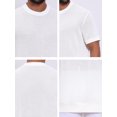 thumbnail image 7 of DARING DIVA Men's Waffle Short Sleeve Crew Neck Solid Knitted T-Shirt L White, 7 of 7