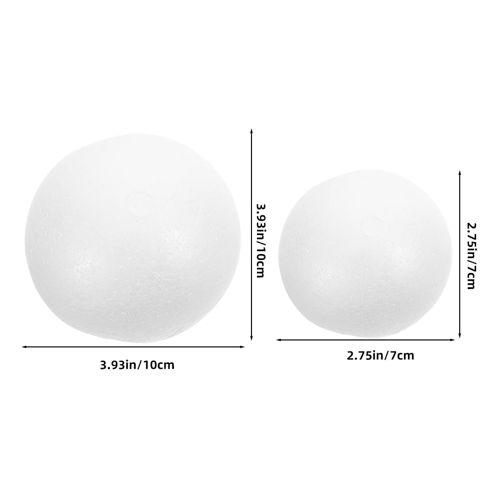 LOLIPPYY 24Pcs White Polystyrene Balls for Crafts Lightweight Foam Spheres for Decoration and Painting