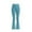 Blue, variant on Tween Girl Yoga Leggings Solid High Waist Flared Pants Spring Summer Stretchy Long Trousers