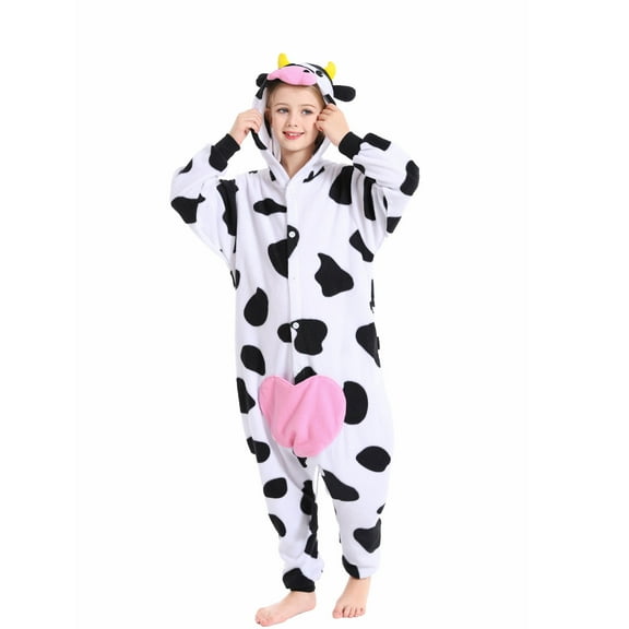 Polyester CANASOUR Cow Onesie Kids Funny Christmas Pajamas Farm Animal Suit for Girls and Boys