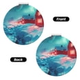 thumbnail image 2 of Kdxio Aurora Borealis Village Pocket Mirror, 1X/2X Travel Makeup Mirror 2-Sided Folding Small Mirror Portable Double-Sided Magnifying Cosmetic Mirror for Gift-Round Shape, 2 of 9