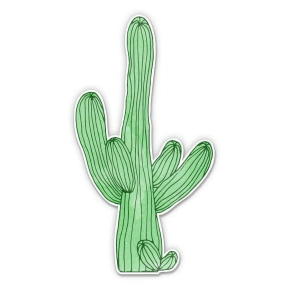 Pretty Saguaro Cactus Desert Arizona - 3" Vinyl Sticker - For Car Laptop Water Bottle Phone - Waterproof Decal