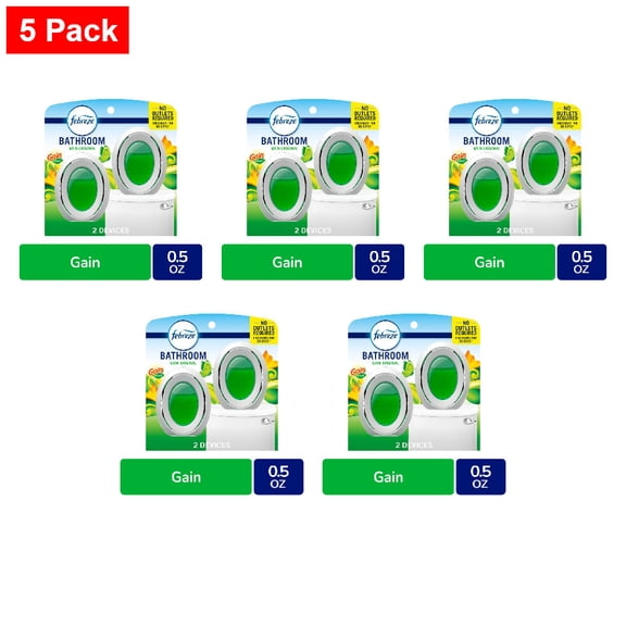 Febreze Bathroom Air Freshener Gain Original Scent 2 ct - 5 Pack