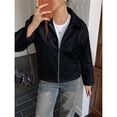 thumbnail image 4 of Chaqueta de para Mujer, de Gamuza Sintética, para Otoño e Invierno, Abrigos, Ropa y Tops. Negro M, 4 of 8