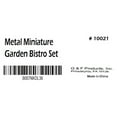 thumbnail image 2 of G & F Fairy Garden Miniature Metal Bistro Set, 3-Piece Dollhouse Furniture, Rustic Red, For All Age Groups, 2 of 5