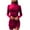 Red, variant on ChaoHeng Dresses for Women Long Sleeve Fashion Dresses for Women Trendy Women Casual Long Sleeve Solid Round Neck Long Dresses