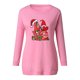 thumbnail image 4 of Pntutb Mujer Casual Sexy Moda Impresión Manga Larga Cuello Redondo Fruncido Pullover Blusa tops Pntutb Pntutb-3091, 4 of 5