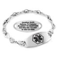 thumbnail image 1 of MedicEngraved Stainless Steel Custom Medical Alert Bracelet - 6mm Infinity Link, 1 of 8