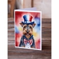 thumbnail image 2 of Welsh Terrier Patriotic American Greeting Cards Pack of 8 7 in x 5 in, 2 of 3