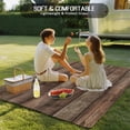 thumbnail image 4 of Old Wooden Board Outdoor Rug 4x6 Ft - Reversible Patio Rug Outdoor Camping Rugs, Rustic Farmhouse Brown Wooden Plank Washable Indoor Outdoor Area Rugs, Non-Slip Outdoor Carpet Runner for Deck/Porch, 4 of 8