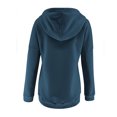 thumbnail image 6 of Jinhomg Women's Fall Sweatshirt Cute Heart Print Drawstring Hoodies Casual Comfy Thin Fleece Button Up Pullover Tops with Kangaroo Pocket Sales Today Clearance Women Navy XL, 6 of 8