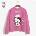 thumbnail image 4 of Sudadera con capucha de dibujos animados divertidos de HELLO KITTY para mujer, sudadera con capucha de HELLO KITTY de El viaje de Chihiro, sudadera con capucha gráfica de los años 90 para mujer, 4 of 5