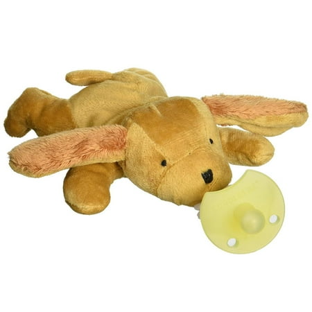CuddlesMe Plush Dog Toy w/Detachable Pacifier Holder Baby
