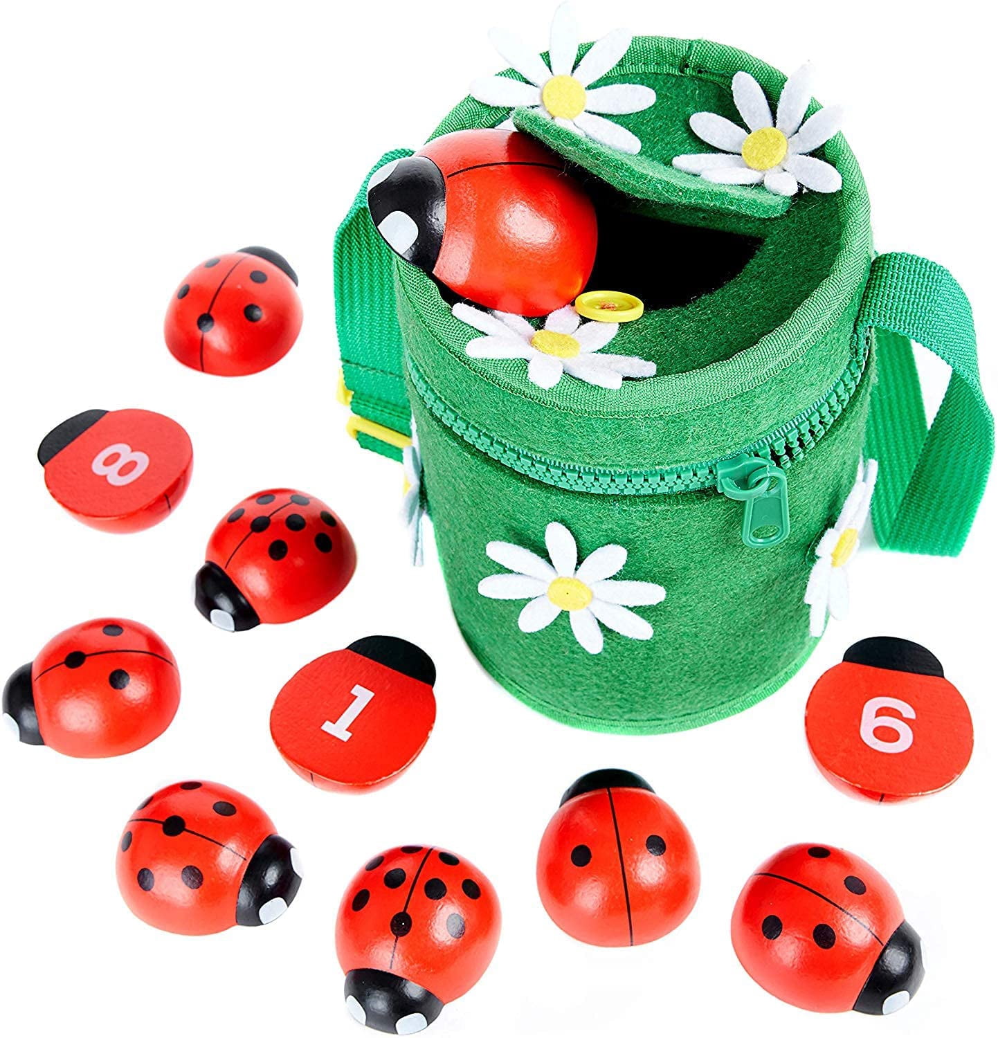 Toddlers Toys,Montessori Counting Ladybugs Toys, Toys for 1 2 3 Year Old