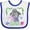 White and Royal, variant on Inktastic Panama City Beach Florida Cute Swimming Manatee Boys or Girls Baby Bib
