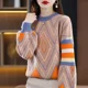 thumbnail image 4 of Suéter grueso de otoño e invierno para mujer, jersey de cuello redondo de estilo informal, holgado y a la moda, 4 of 5
