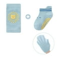 thumbnail image 2 of Cathalem Baby Socks Girl Newborn Grip Crew Socks with Non Slip/Anti Skid Soles for Baby Infants Toddlers Kids Boys Girls (Blue,0-1 Years), 2 of 3