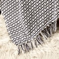 thumbnail image 3 of Coffee & Beige Plaid Knit Throw Blanket | Coffee & Beige Knitted Checkered Decorative Lightweight Blanket Throw for Couch, Bed and Sofa, 50" W x 60" L, 3 of 6