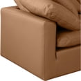 thumbnail image 6 of Meridian Furniture Indulge Vegan Leather L-Shaped Modular Sectional in Orange, 6 of 10