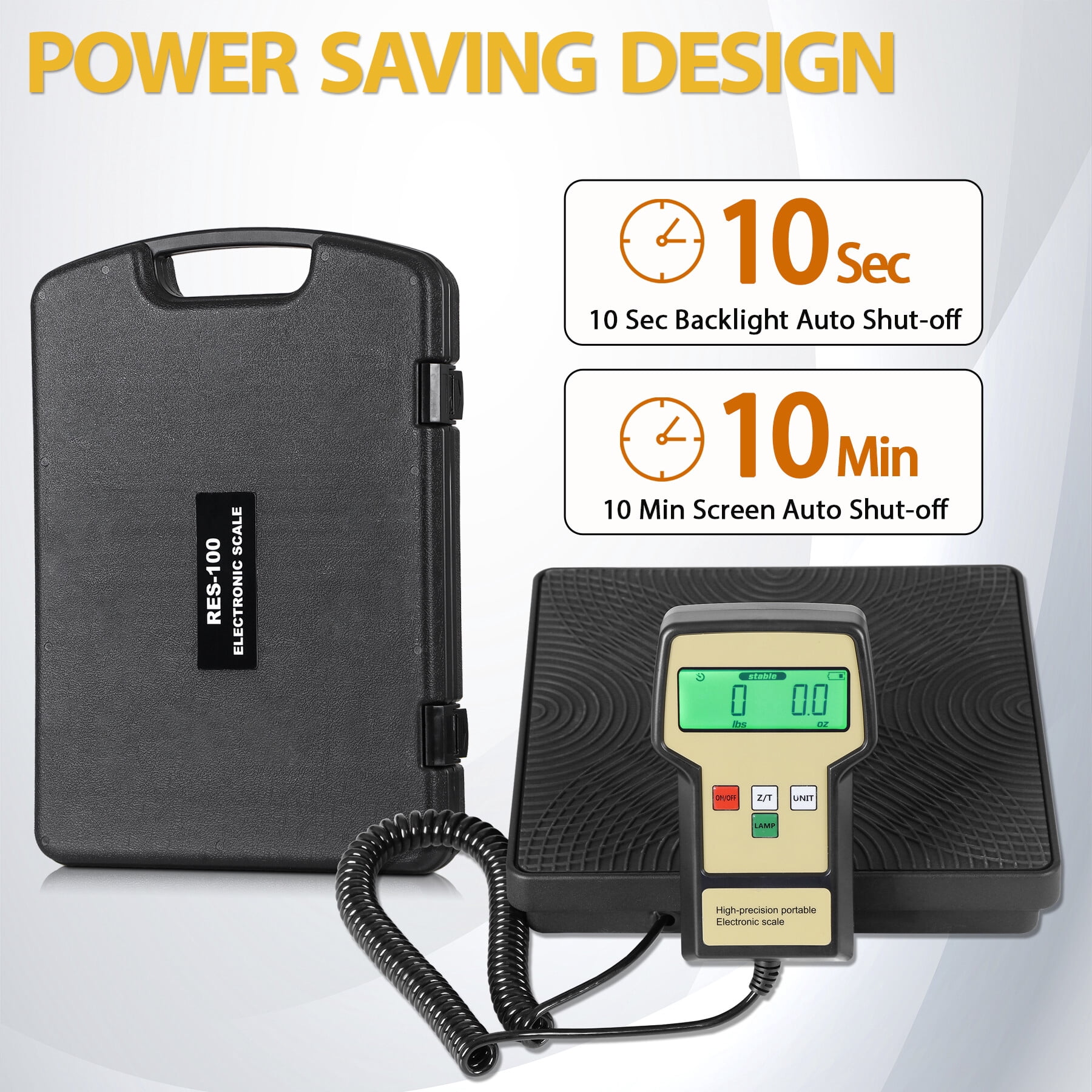 HomGarden 220 Lbs Electronic Digital Refrigerant Charging Weight Scale W/Case for HVAC A/C