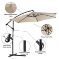 thumbnail image 6 of Hassch 10ft Cantilever Patio Umbrella with Tilt Crank, Outdoor Offset Hanging Umbrella with 6 Sturdy Ribs, UV 50+ Protection Sun Shade for Backyard, Poolside, Garden, Lawn, Cream, 6 of 9