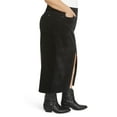 thumbnail image 2 of Jessica Simpson Women's and Women's Plus Velveteen Midi Skirt with Front Slit, Sizes 2-24W, 2 of 6