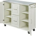 thumbnail image 6 of Homestyles Dolly Madison Wood Kitchen Cart in Off White, 6 of 6