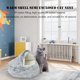 thumbnail image 5 of Cama de felpa para mascotas, cojín redondo para gatos, cesta para casa de gatos, saco de dormir (gris 40*40cm), 5 of 6