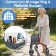 thumbnail image 5 of Soaids 3 Wheel Walkers for Seniors with Bag and Hand Brakes, Lightweight Foldable Rollator with Swivel Front Wheel, Adjustable Height, Compact Mobility Aid for Elderly, Indoor Outdoor Use, 5 of 9