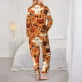 thumbnail image 5 of Kll Halloween 2 Print Women'S Long Sleeve Pajamas With Pants Sleepwear Loungewear 2 Set-Medium, 5 of 9