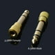 thumbnail image 4 of Adaptador de audio para auriculares de 6,5 mm a 3,5 mm, cable para auriculares, convertidor de micrófono, conector macho, 2 unidades, 4 of 6