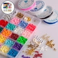 thumbnail image 4 of segolike 1 Ensemble Perles d'Argile Bracelet Fabrication de Bijoux Perles Plates Rondes Espaceurs 4285 Pcs, 4 of 9