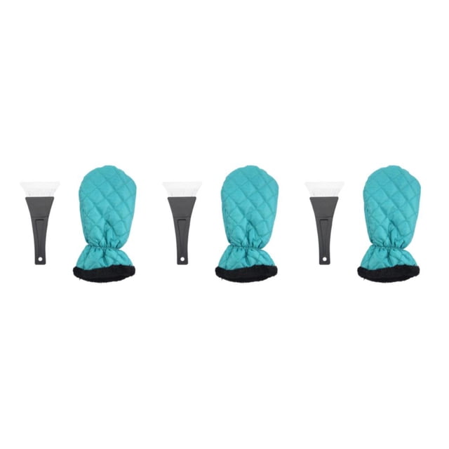 kurtrusly 2pack/lot Ice Scraper Mitten Ergonomic Ensures Comfort And Efficiency Durable green 3Set