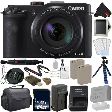 Canon PowerShot G3 X Digital Camera Bundle with 64GB Memory Card (Intl
