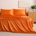 thumbnail image 2 of Satin Sheets Set – 4 Piece Luxury Silk Feel Bedding, Ultra Soft & Wrinkle Free with Deep Pocket, Cooling Comfort for Hair and Skin, 2 of 6