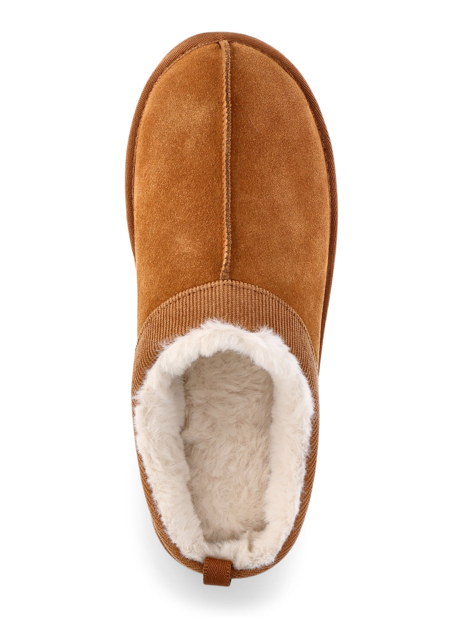 Joyspun Women's Ultra Short Faux Suede Platform Clog Slippers