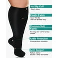 thumbnail image 5 of 2 Pairs Medical Sport Open Toe Compression Socks - 20-30mmhg Graduated Knee-High Support for Men & Women, Ideal for Soccer, Running, and Nurses, 5 of 8