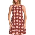 thumbnail image 1 of Fotbe Cute Pig with Coins Vestido de Verano sin Mangas para Mujer – Vestido Midi Línea A, Estilo Camiseta Floral, Vestido Playero Casual y Fluido, 1 of 7