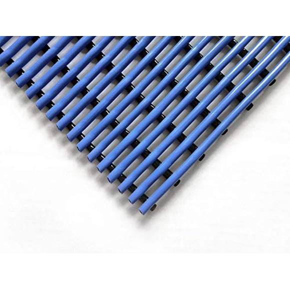 VinTube Vinyl Pool Mat Shower Bathroom Locker Room Sauna Spa Hot Tub Drains Water Splash Comfortable on Bare Foot Mat Runner by VinTek (Blue, 3x5)