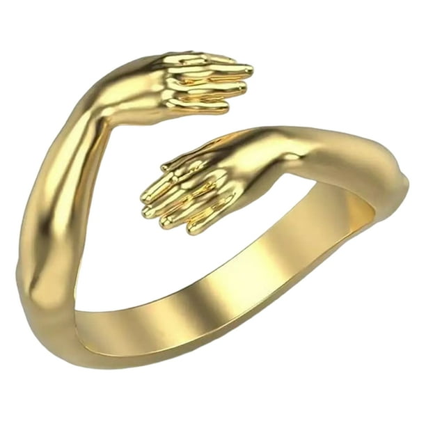 Minnieouse Anillo abierto para fiestas, nudillos, joyería de mano, esposa, marido, novias, novios, regalos, accesorios de decoración, plata Ropa, zapatos y accesorios Miscelánea Oro
