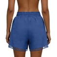 thumbnail image 6 of GUACER Casual Shorts for Women High Waisted Boho Drawstring Beach Shorts with Eyelet Cutout Hem & Big Pockets, 6 of 8