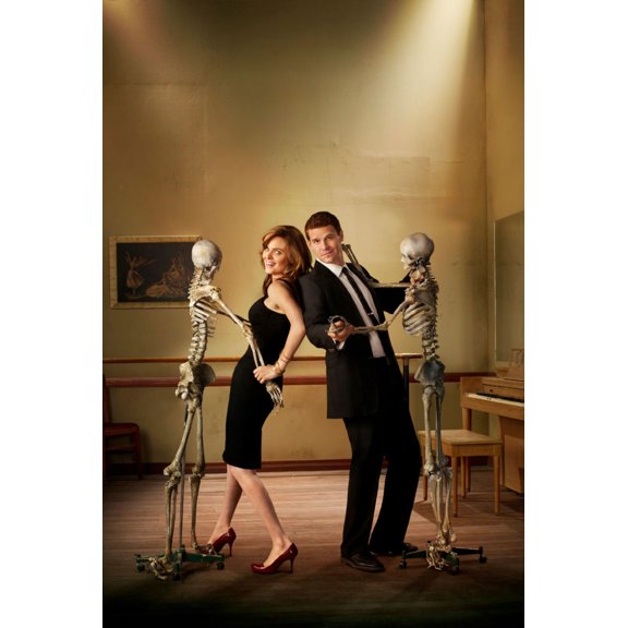 Bones Poster dancing with Skeletons Boreanaz Deschanel 16in x 24in Poster Square Adults Western Graphic