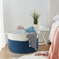 thumbnail image 2 of Extra Large Cotton Rope Storage Basket Bin with Handles, 24"L x 24"W x 15"H, Baby Nursery Laundry Basket Hamper, Toy Storage Basket, 2 of 6